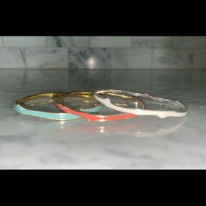 Stella & Dot gold and colored bangles brand new